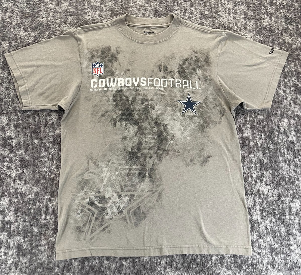 Reebok Dallas Cowboys NFL T-Shirt Mens Small Gray Graphic Tee